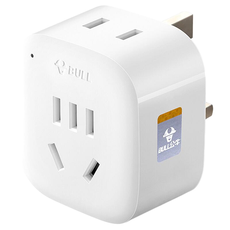 公牛(BULL)2位英标转国标 电源转换器插座/转换插头 适合国外使用(英国 中国香港 新加坡等)GN-L01