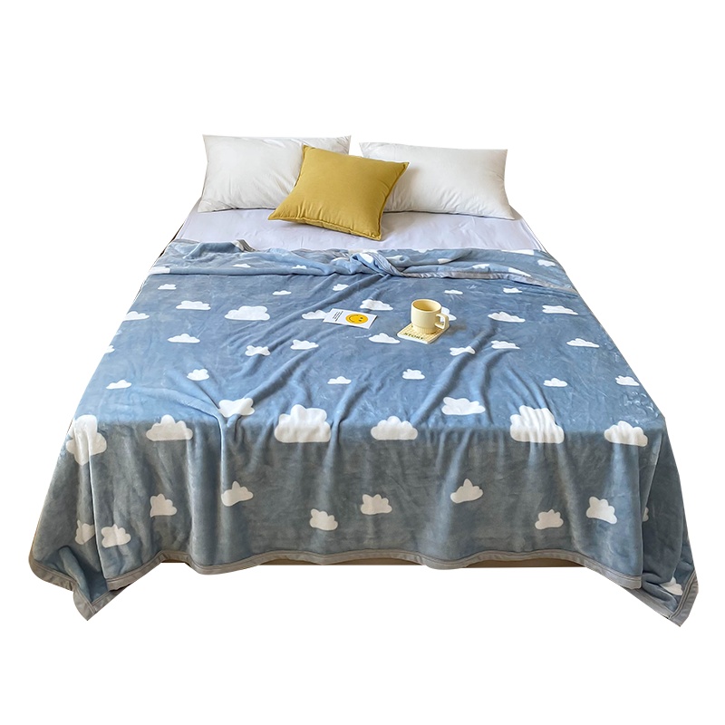 红豆 多规格超柔牛奶绒毛毯双人多用毯学生单人法兰绒毯子床单床上用品毛毯