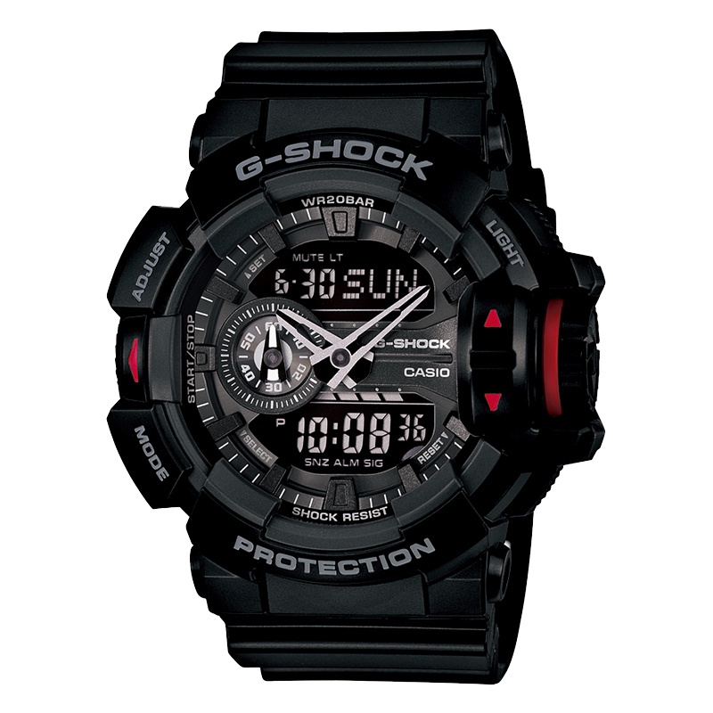 卡西欧(CASIO)手表G-SHOCK系列多功能运动石英表男GA-400-1B