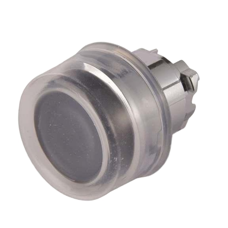 施耐德 Schneider Electric ZB4BP2 弹簧复位按钮头(无标志)，平头带透明保护罩，黑色