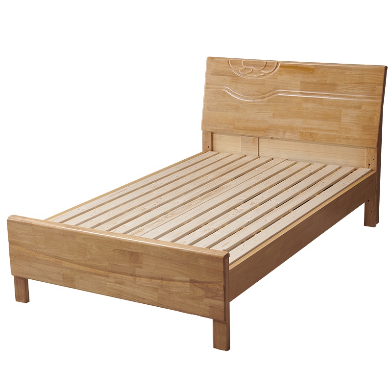 巨高家具宿舍公寓单人实木床 原木色