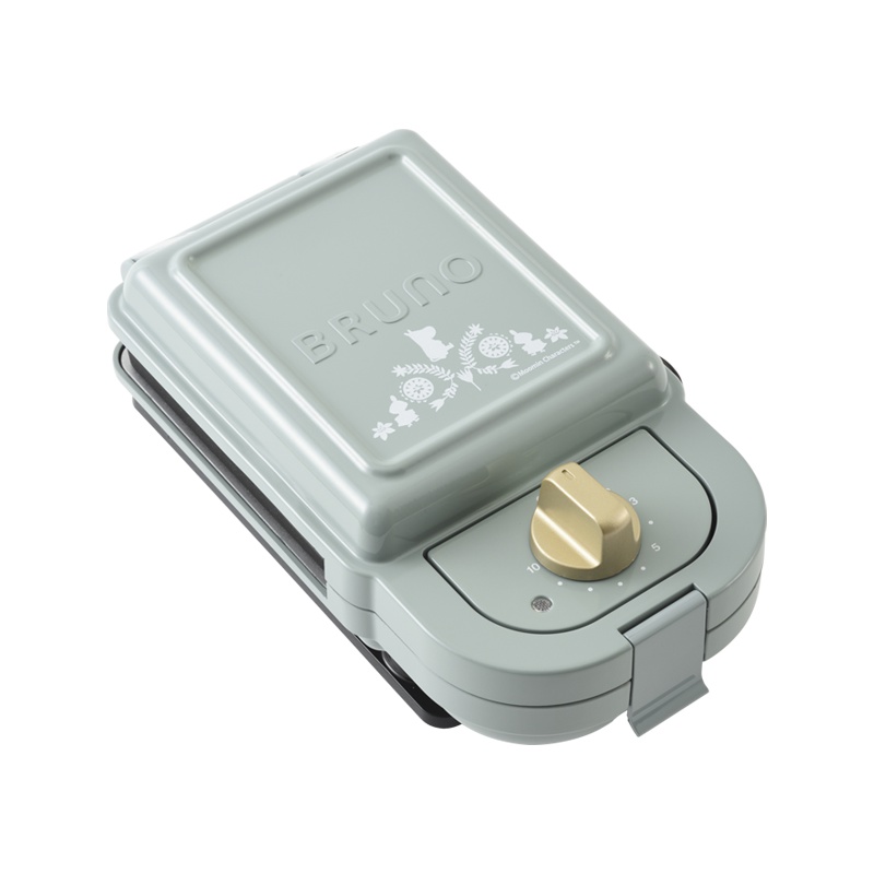 日本bruno姆明限量款Mini轻食机早餐机家用多功能三明治华夫饼烤面包机(标配+鲷鱼烧烤盘+华夫饼烤盘)