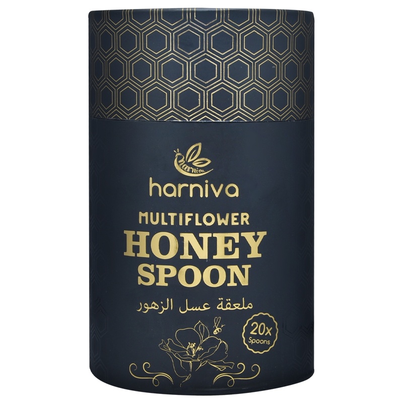 harniva土耳其进口高原百花蜜勺子蜂蜜纯正天然礼盒便携装20P野生
