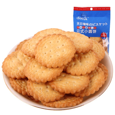 红谷林天日盐饼干100g*10袋网红日式小圆饼干零食小吃