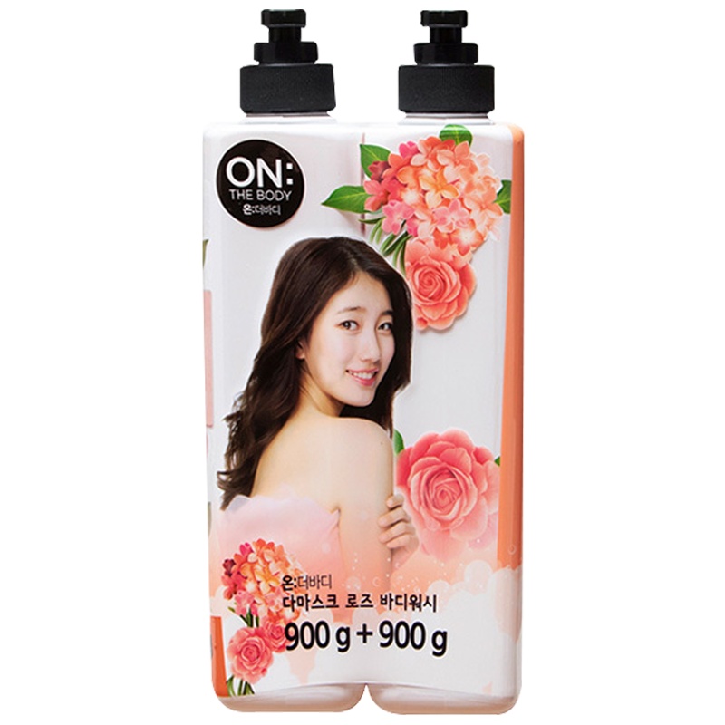On the body 玫瑰 沐浴露 900ml*2 丝滑水润肌肤 持久留香