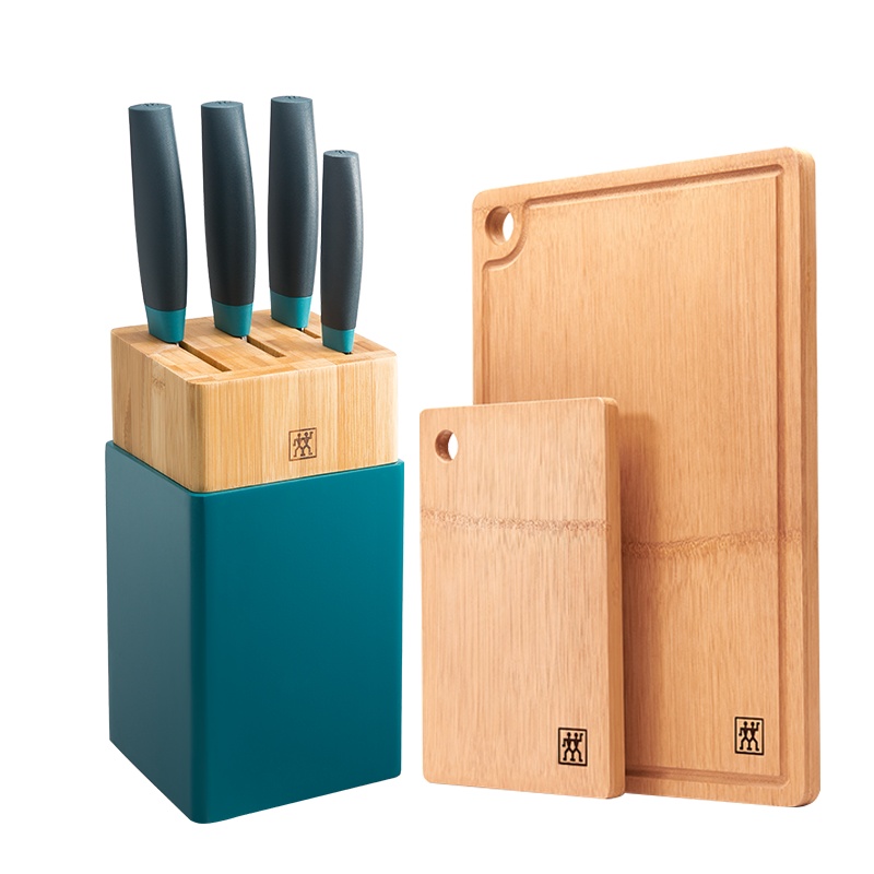 双立人(ZWILLING)NowS刀具7件套厨房家用全套切菜刀多用蔬果刀砧板套装