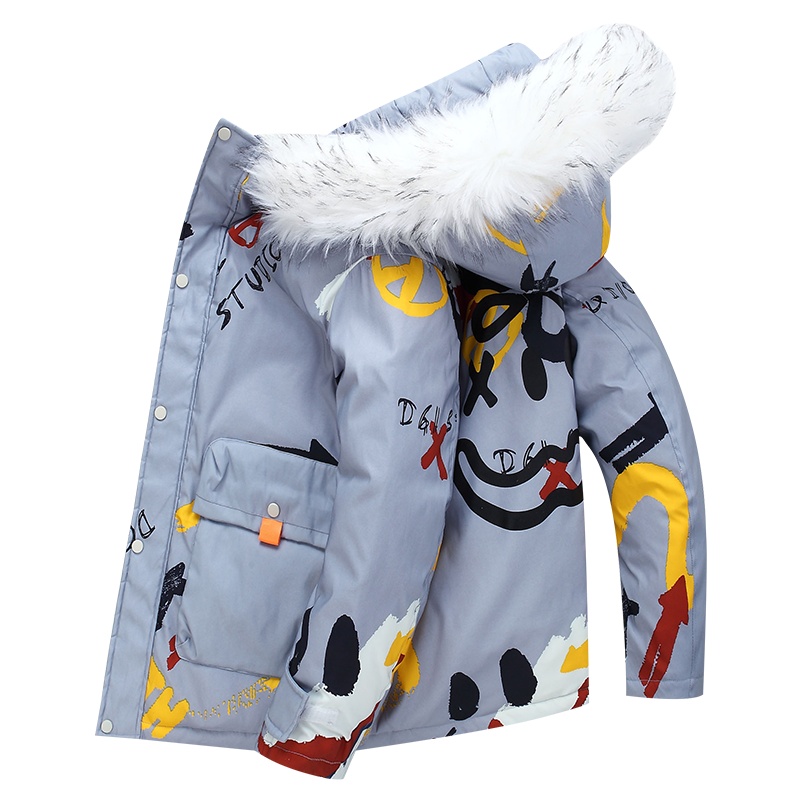 2021羽绒服男短款冬季潮流连帽外套情侣装冬季新款加厚保暖