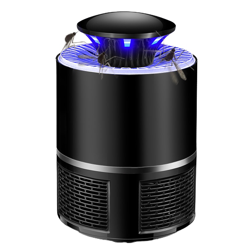 灭蚊灯室内灭蚊插电式驱蚊器防蚊子捕蚊神器物理黑科技 八灯升级款黑色+适配器