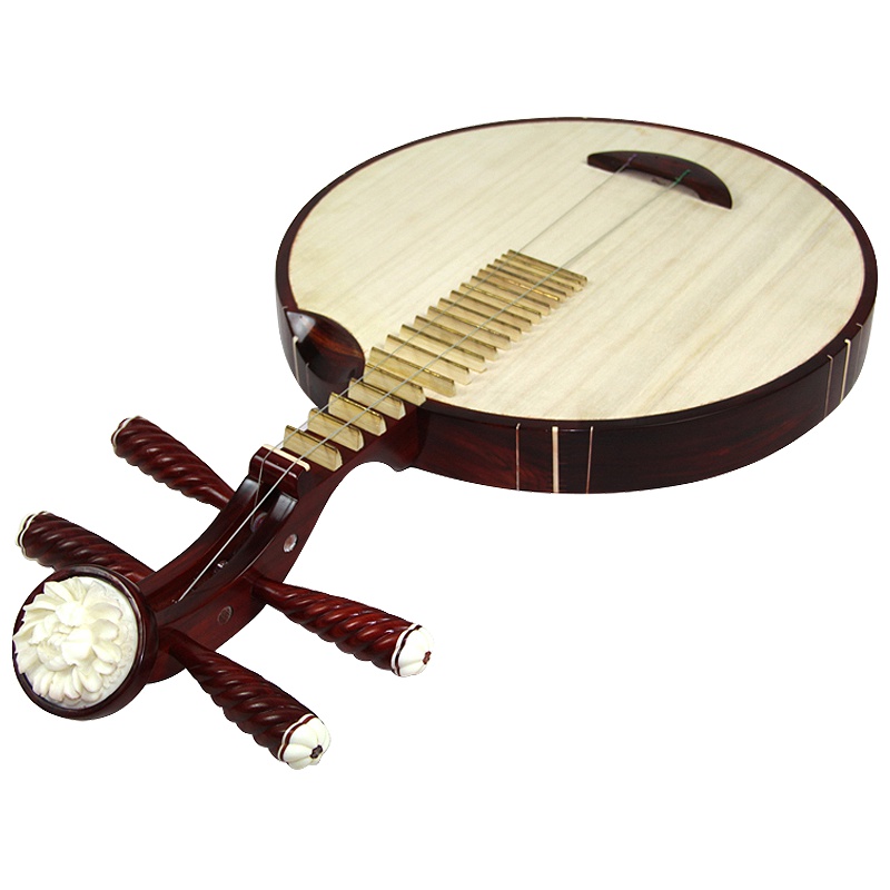 梵巢 月琴 京剧伴奏 西皮 二黄 乐队 剧团 演奏用 乐器 民乐HM-05 小叶紫檀材质