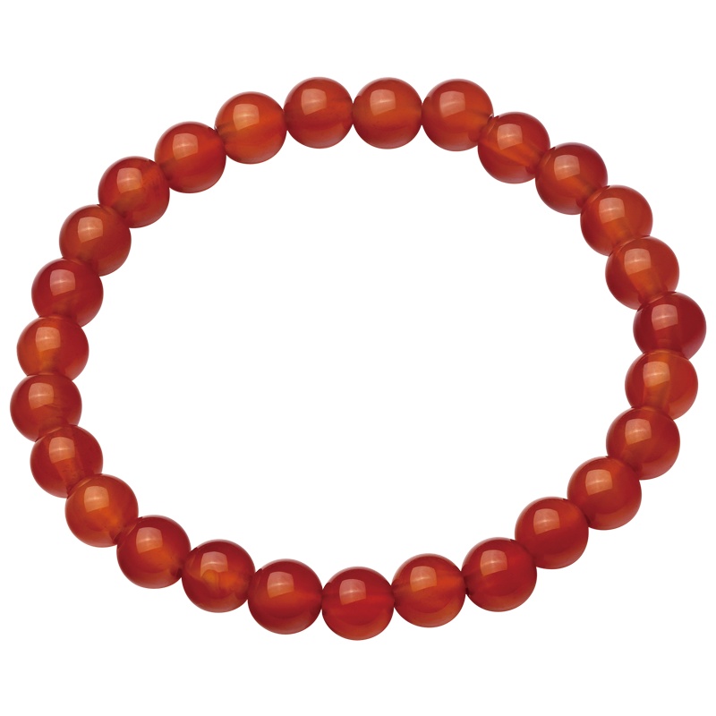 周大福珠宝首饰优雅大方橘红玉髓手链甄品