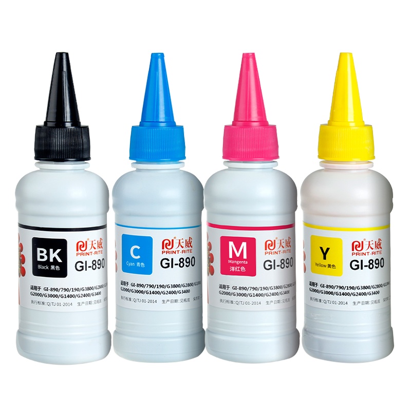 天威适用佳能GI-890连供墨水黑色G4810 G2810 G3800 GI890BK黑色100ml[约打5700页]