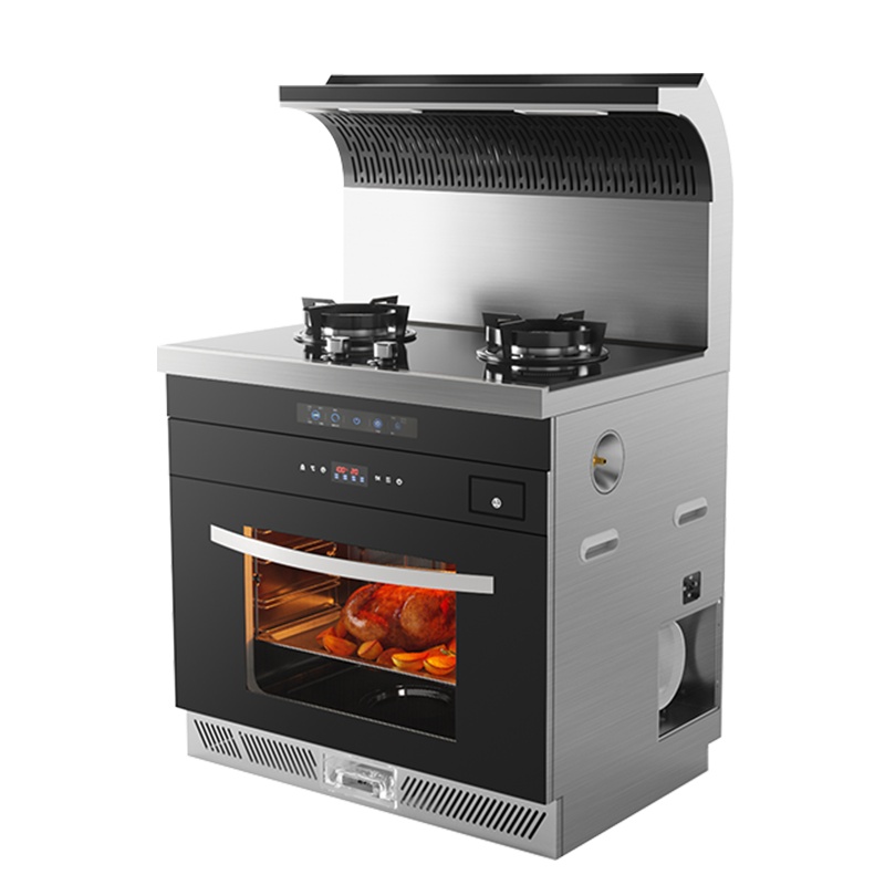 优好(UOHO)ZK75F一体式集成灶家用抽油烟机燃气灶双灶消毒柜套装液化气