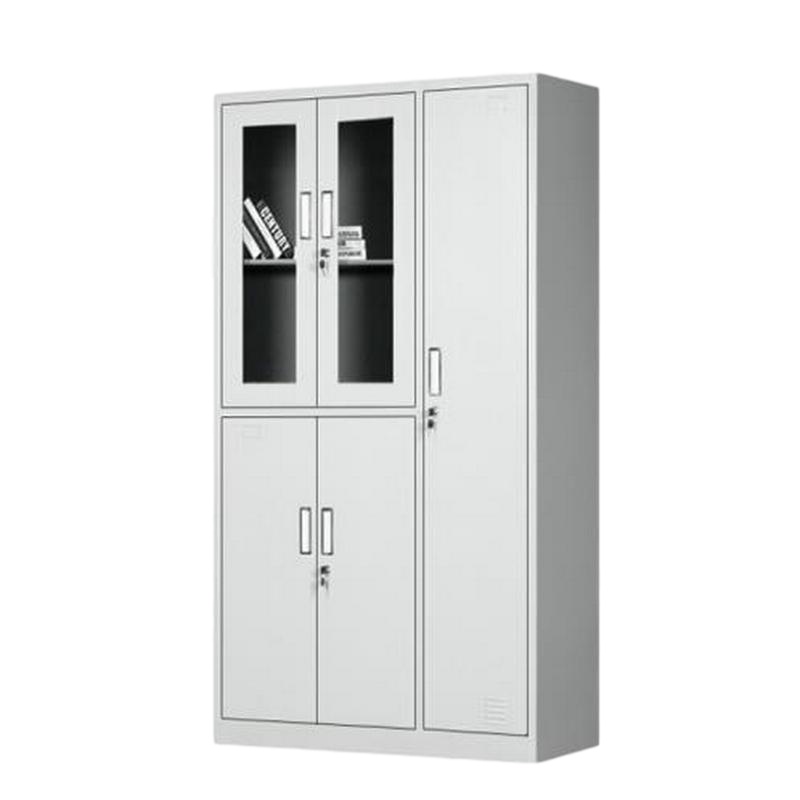 逐鹿中原铁皮更衣柜铁皮柜储物柜G040员工柜存包柜鞋柜宿舍学校多门柜带锁 五门更衣柜