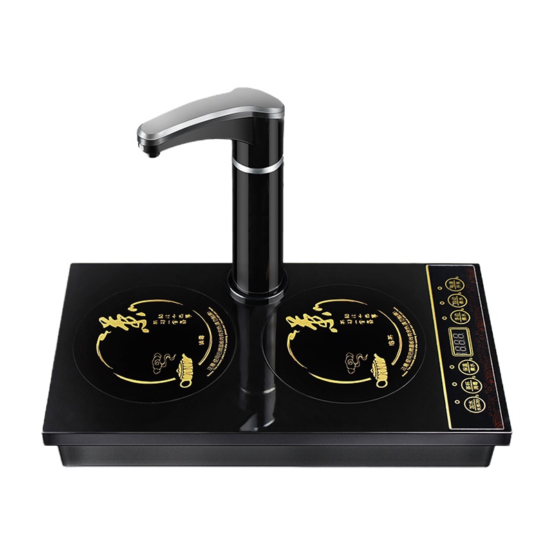 封后盈悦茶台电磁炉烧水壶平底家用茶盘嵌入式茶炉平板半自动上水水壶 平板款15SG-21(不带水壶和锅)面板尺寸20*37