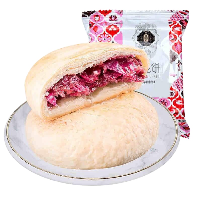潘祥记玫瑰鲜花饼散装60g*10枚 零食小吃 云南特产传统糕点