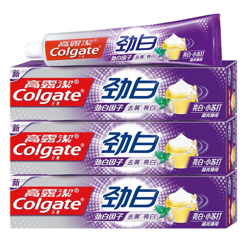 高露洁劲白小苏打牙膏120g*3