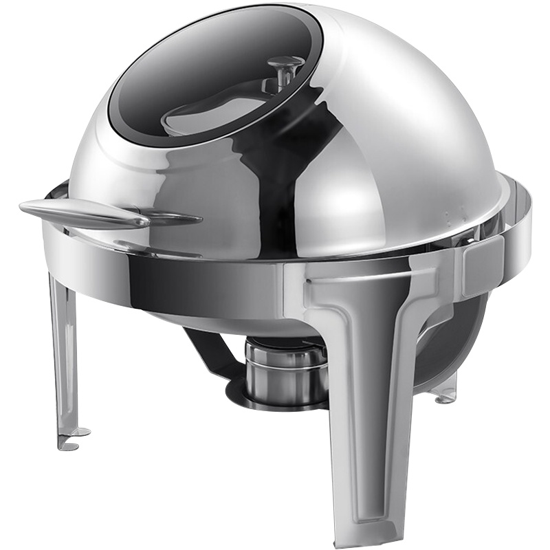 德玛仕(DEMASHI)自助餐炉布菲炉酒精灯炉 电加热翻盖汤炉720KS型(6L 可视盖 自助汤炉)