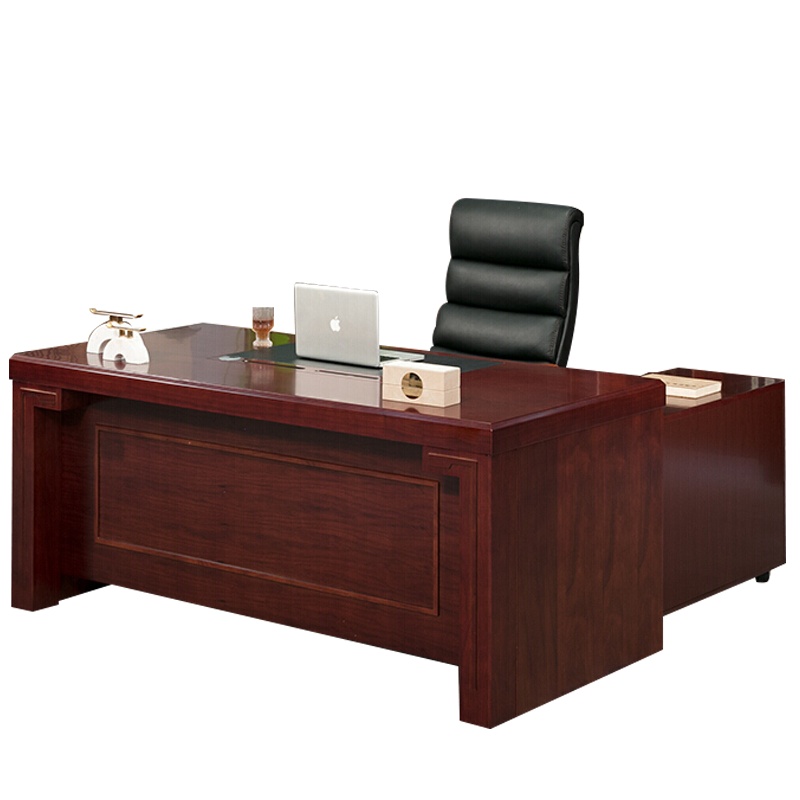 欧宝美老板桌大班台经理桌办公桌主管桌实木贴皮油漆总裁桌
