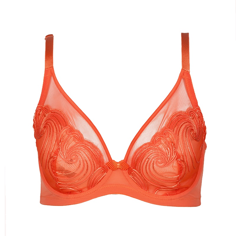 古今深V聚拢性感全罩杯刺绣花边轻薄杯文胸胸罩内衣女 0E162