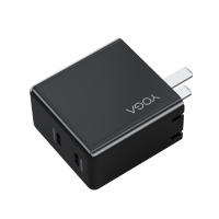 联想(Lenovo)CC65W氮化镓GaN 65W电源适配器 Type-C通用充电器 双C口可折叠PD快充1.5米云墨黑