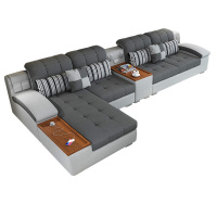 布艺沙发小户型客厅家具现代简约整装三人组合可拆洗转角乳胶沙发