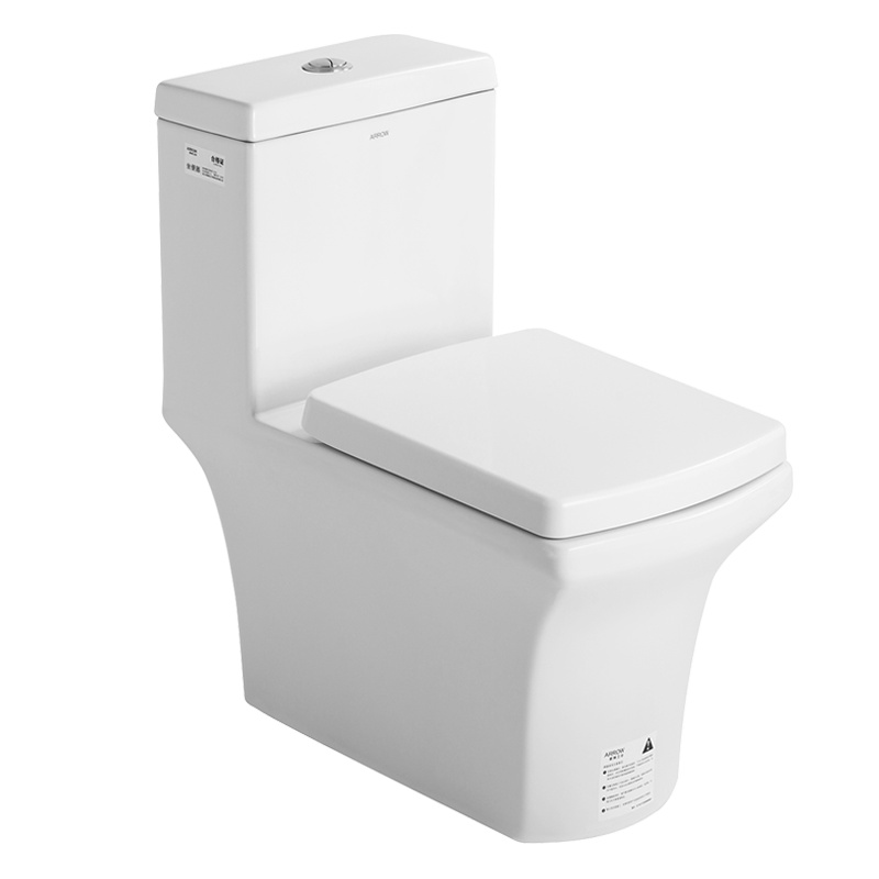arrow箭牌卫浴虹吸式家用抽水马桶方形陶瓷缓降盖板小户型坐便器