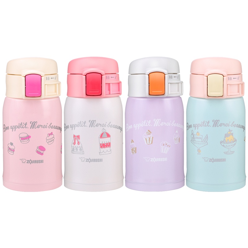 象印(ZOJIRUSHI) 保温杯 SM-SP24 宝可梦联名 马卡龙保温杯真空不锈钢水杯少女便携儿童迷你进口杯 可达鸭