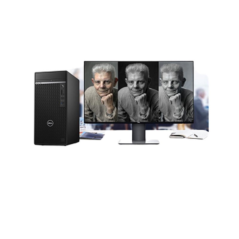 戴尔(DELL)OPT 7080MT I5-10500/8G/128G+1T/DVDRW/500W/23.8寸台式电脑