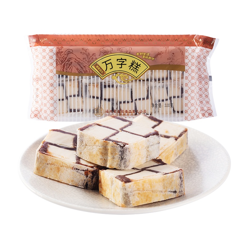 [聚春园-万字糕320g]福州老味道传统糕点儿时记忆豆沙甜点短保15天