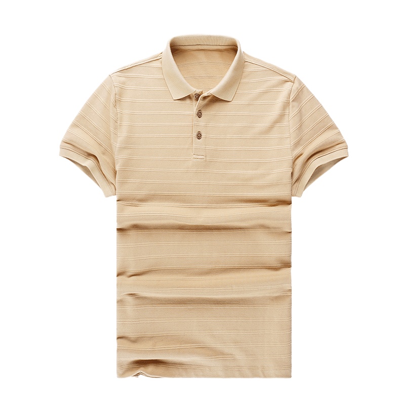 布先生短袖T恤 翻领polo衫洗水休闲条纹t恤短袖纯棉 AT10126