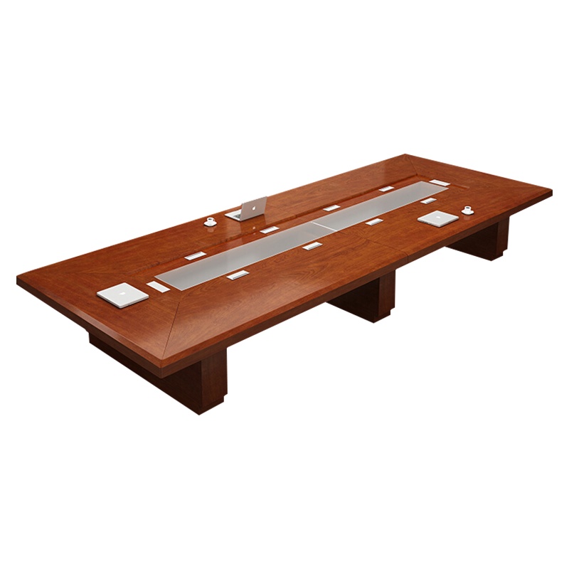 尔迈会议桌长桌现代简约洽谈培训桌实木会议台长条办公桌大型会议桌3.2m