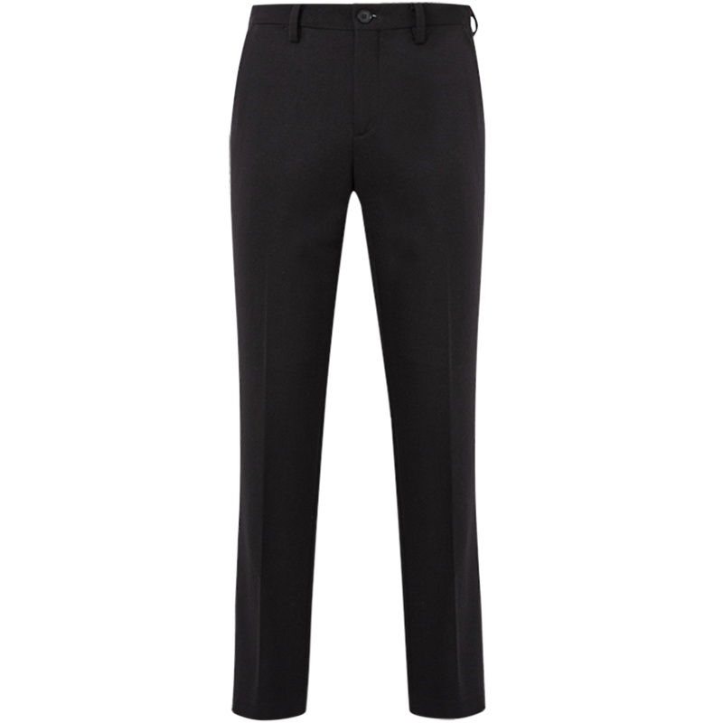 [2件2折价:35]MECITY男装黑色商务羊毛西裤潮流直筒西装裤男