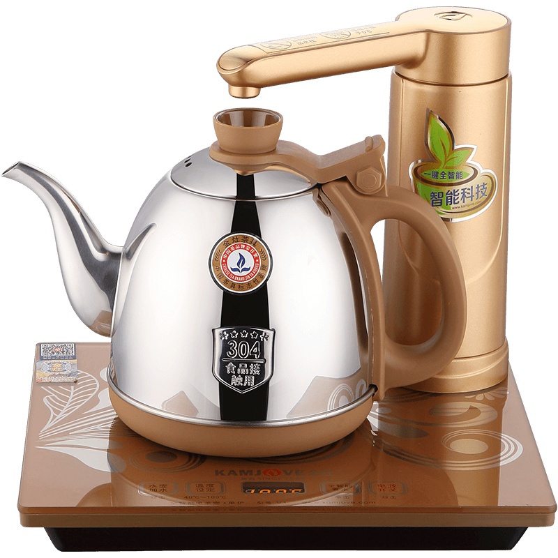 KAMJOVE/金灶 V1全智能电水壶 自动加水续水电热水壶 全自动电茶炉茶具自动上水壶食品级304不锈钢恒温电茶壶茶具