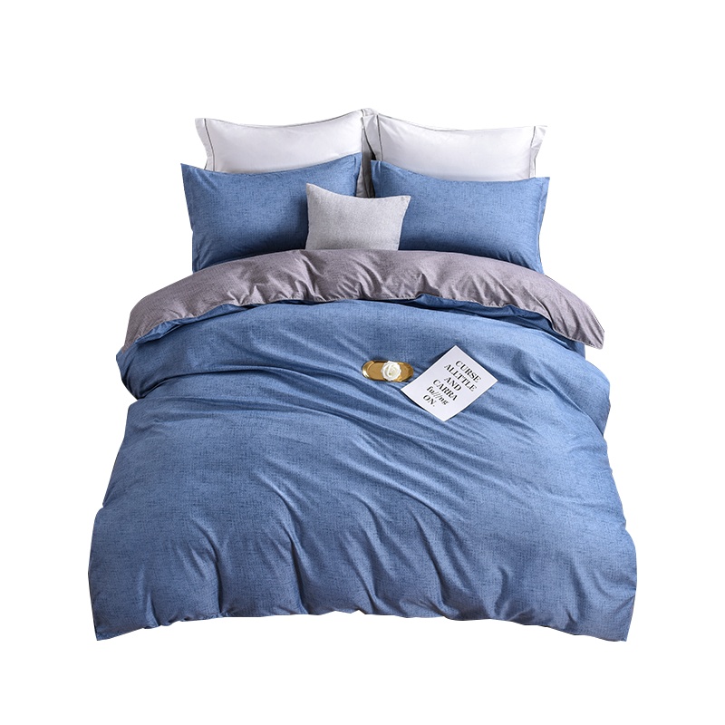 路易卡罗(Louiskellog) 韵之雅四件套三色可选纯色床上用品1.5纯棉磨毛床单被套三件套1.8米 单个价
