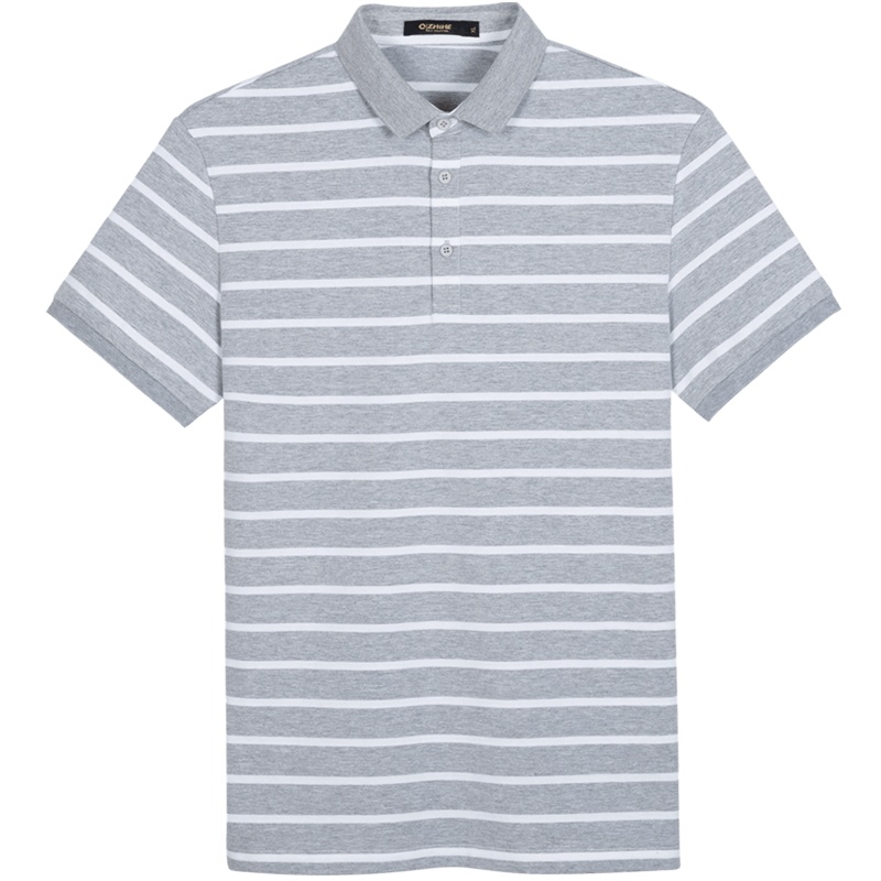 千纸鹤男装休闲条纹POLO衫2020春夏商务男士翻领T恤男25170