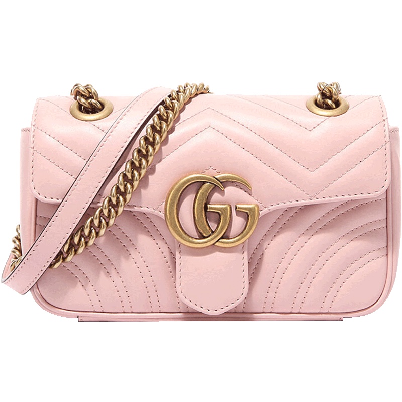 GUCCI 古驰 GG Marmont系列女士 迷你皮革手提单肩斜挎包 446744 DTDIT