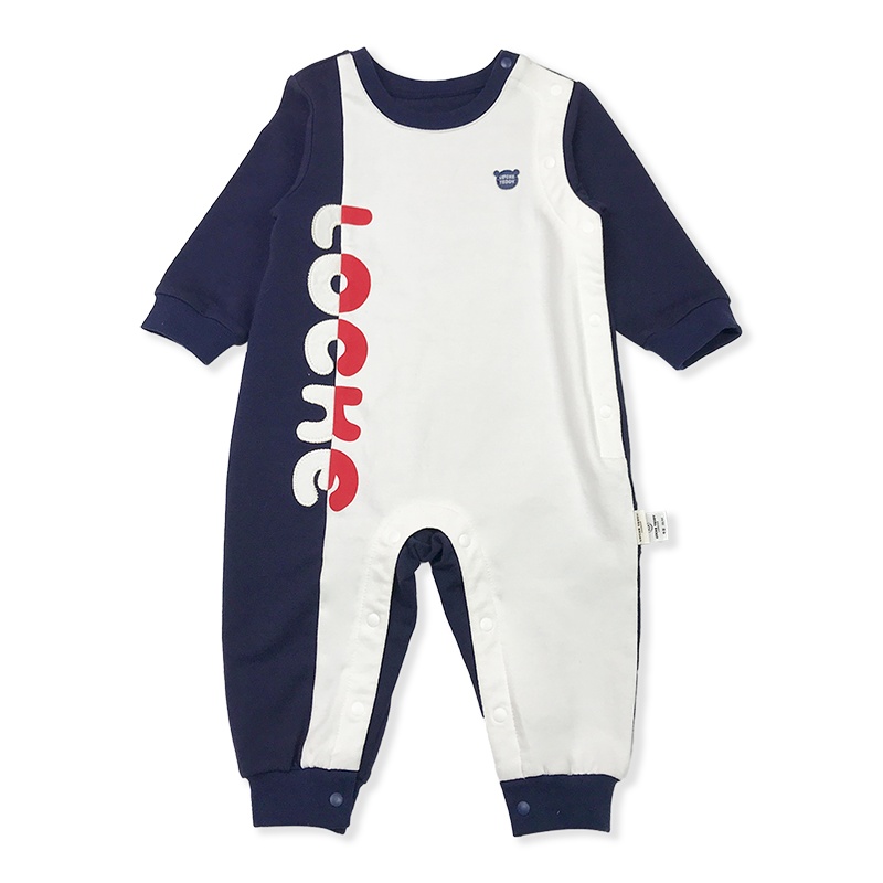 洛克泰迪婴儿连体衣春秋新款男童外出哈衣男宝宝包屁衣儿童秋衣