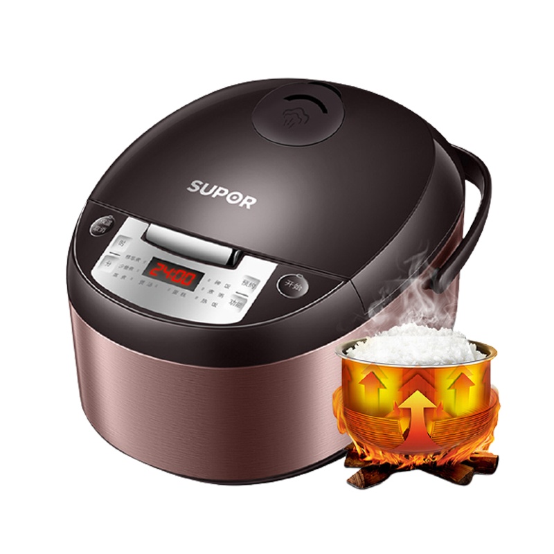 苏泊尔(SUPOR)电饭煲5L大容量家用4-8人全自动电饭锅铜晶蜂窝内胆多功能智能预约拉丝金属机身SF50FC8141