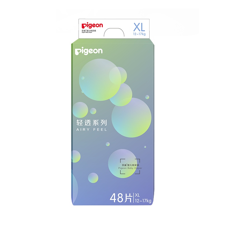 贝亲(Pigeon)轻透系列尿不湿 纸尿裤 XL48片(12-33kg) 纤薄新体验