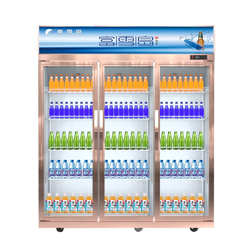 富雪岛LC-1200FXH 1200升展示柜商用啤酒柜立式冷藏保鲜柜饮料柜 三门风循环（180*70*198cm）