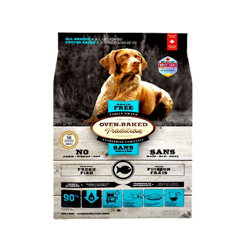 加拿大原装进口欧恩焙狗粮奥云宝低温烘焙无谷鱼肉肉易消化金毛泰迪通用型全犬粮 鱼肉配方5磅(2.27公斤)