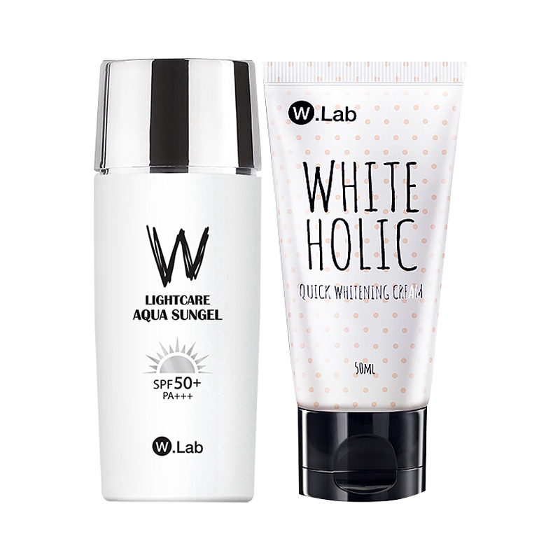 W.Lab大福留夏日底妆两件套防晒霜50ml+素颜霜50ml