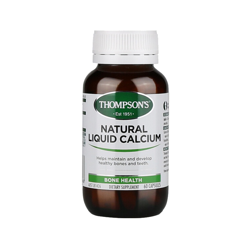 Thompson's 汤普森 天然液体钙软胶囊 60粒/瓶 新西兰进口 膳食营养补充剂 60克
