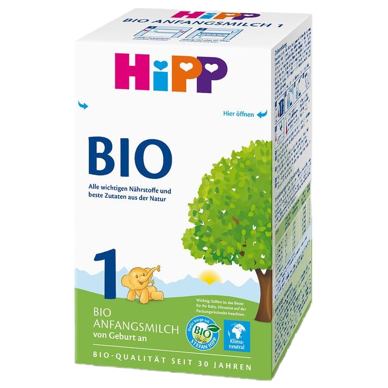 [直邮4盒装免邮包税]德国喜宝Hipp有机婴幼儿配方奶粉1段0-6个月600g 4 盒装