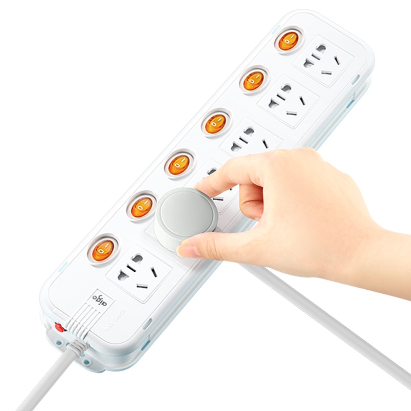 爱国者(aigo) 新国标安全充电器/6位分控开关过载保护多孔充电D0606 全长3米