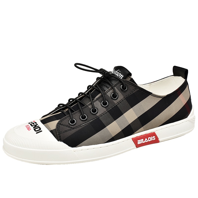 公牛世家(G.N.Shi Jia)2020夏季新款休闲鞋格子布鞋韩版时尚潮鞋GN1909