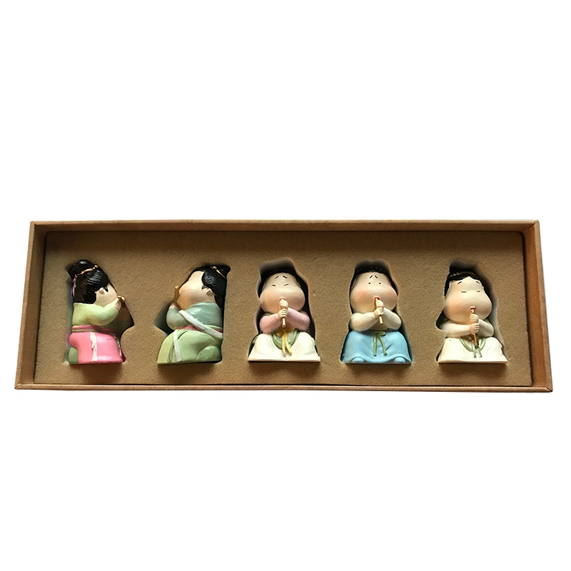 故宫—Q版韩熙载夜宴图-古画娃娃摆件套装