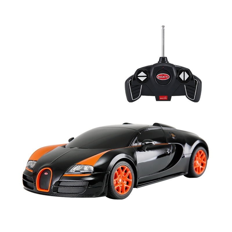 星辉(Rastar)1:18布加迪威速遥控汽车男孩儿童玩具车53900橙色