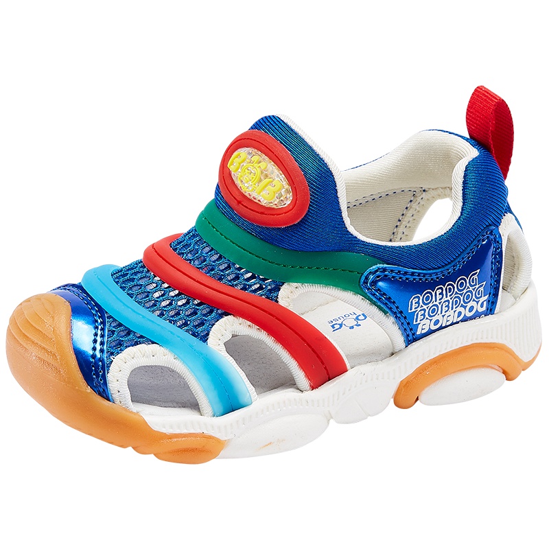 BOBDOG HOUSE巴布豆童鞋儿童凉鞋2019夏季男童女童毛毛虫宝宝沙滩鞋子T9282
