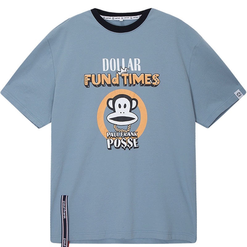 大嘴猴夏季短袖男潮流卡通印花夏装宽松体恤